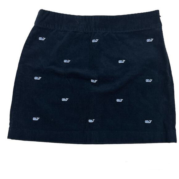 Vineyard Vines Whale Embroidered Cord Skirt Nay Blue - Picture 1 of 5